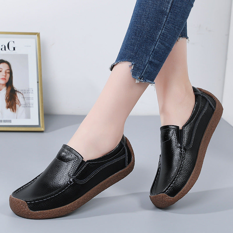 Zapatos planos de piel suave