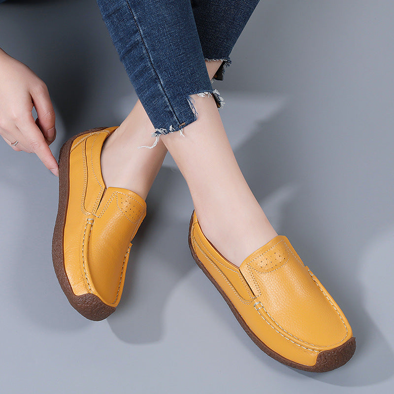 Zapatos planos de piel suave