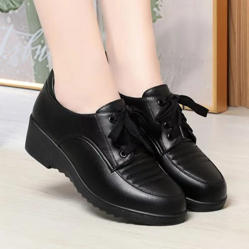 Zapatos de plataforma plisados