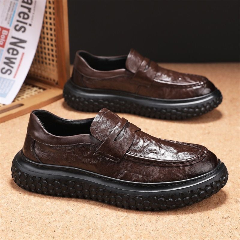 Zapatos de cuero retro para hombre