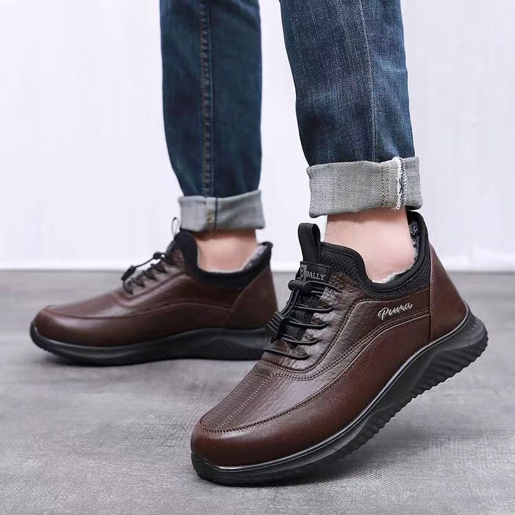 Zapatos cálidos de cuero para hombre