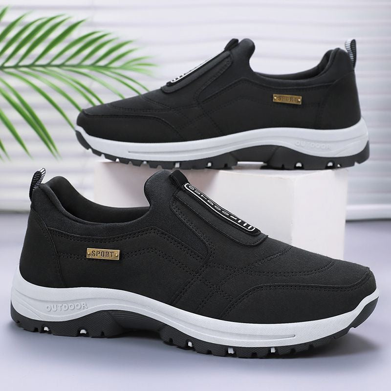 Zapatos de cuero sin cordones para hombre