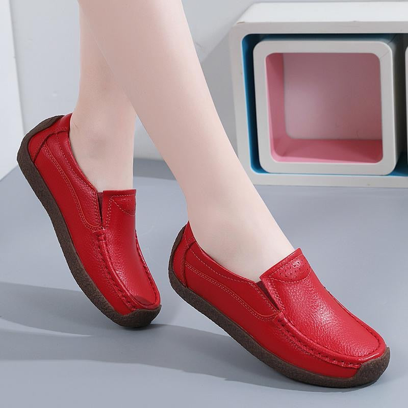 Zapatos planos de piel suave