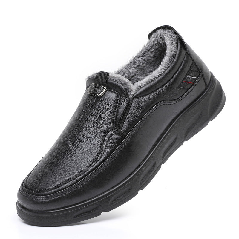 Zapatos de cuero cálidos de moda para hombres