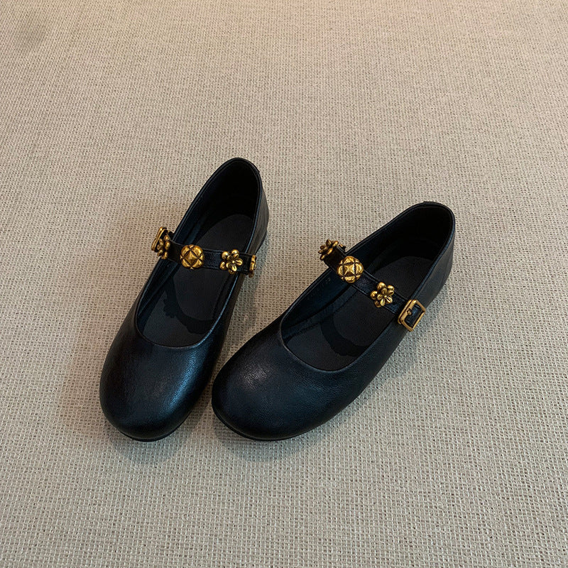 Zapatos Mary Jane de piel en rojo – nuevo modelo