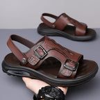 Sandalias casuales de hombre (piel de cocodrilo)