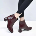 Botines de punta cuadrada