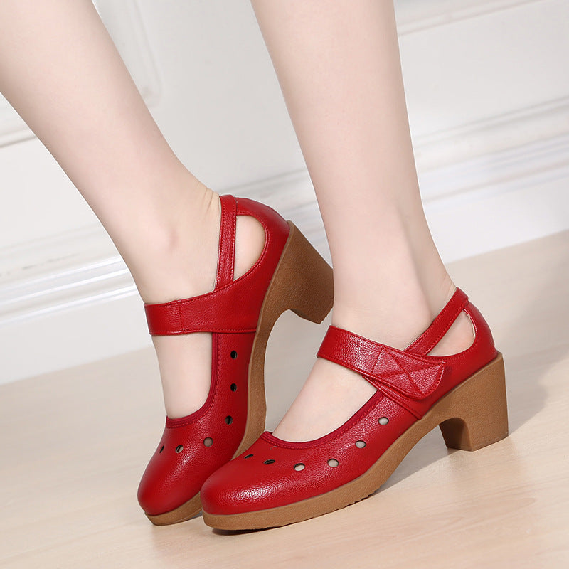 Zapatos de piel de vaca con suela blanda