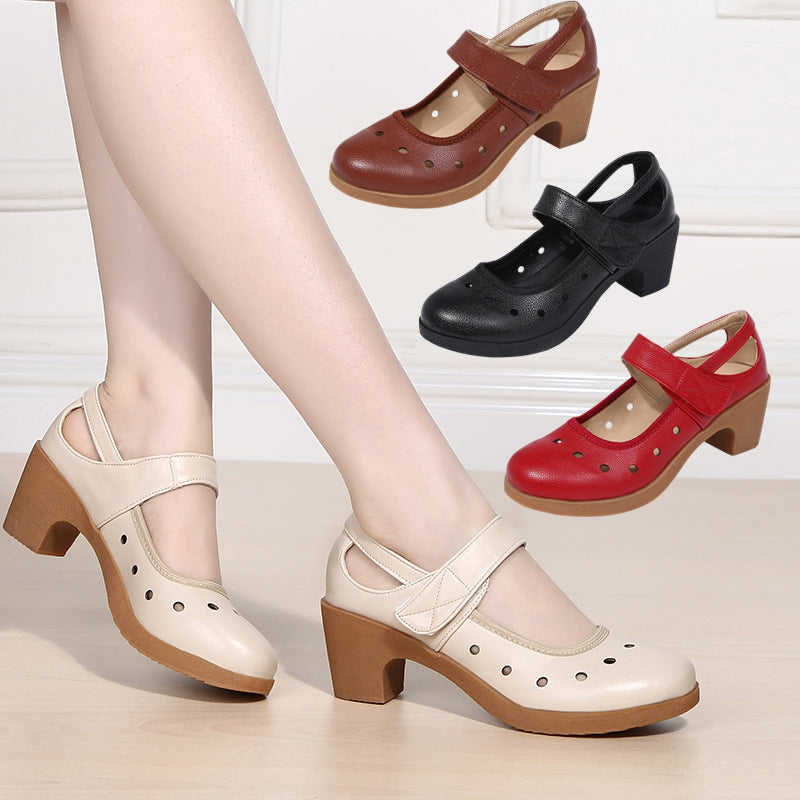 Zapatos de piel de vaca con suela blanda