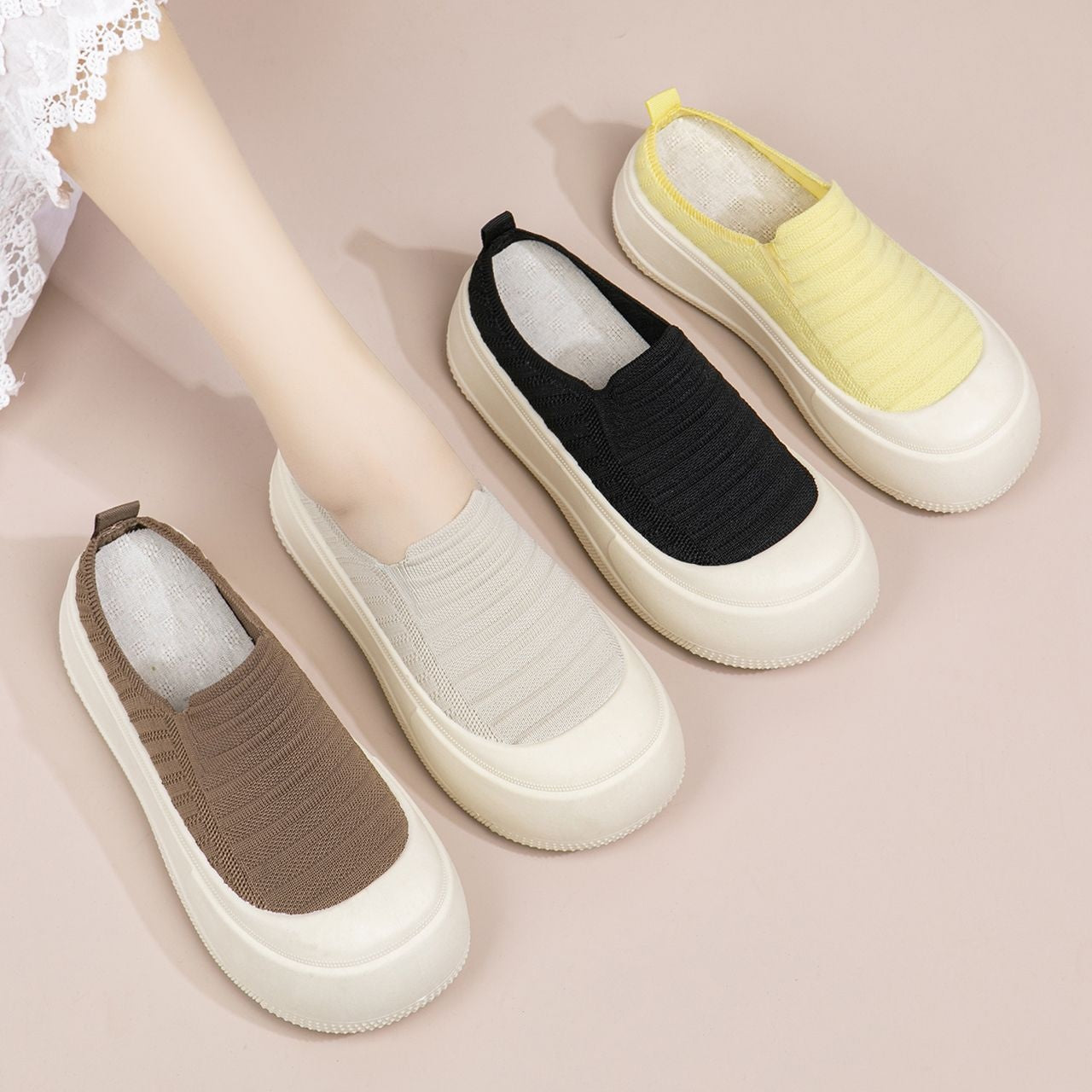 Sandalias de plataforma de malla