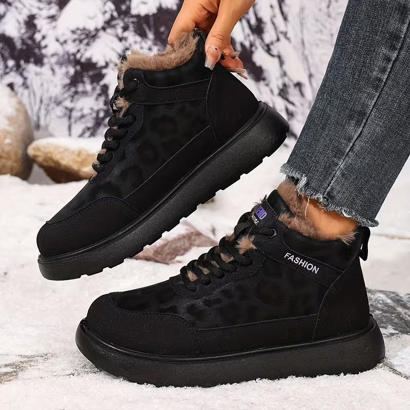 Botas Casuales para Mujer con Forro Cálido y Cordones