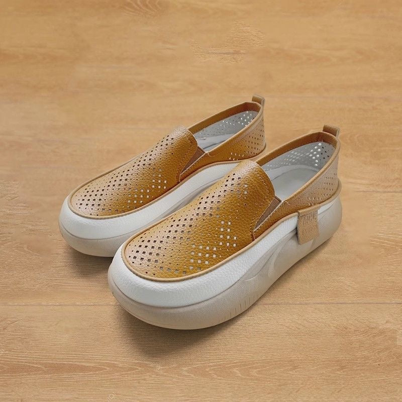 Mocasines transpirables de suela gruesa súper suaves
