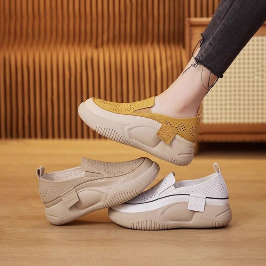 Mocasines transpirables de suela gruesa súper suaves