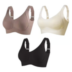 🔥Compra 1 y llévate 3: Sujetador push-up acanalado sin aros ajustable para mujer