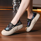 Mocasines de plataforma de 4 cm con lentejuelas