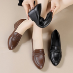 Zapatos mujer cuero vintage tacón cuña