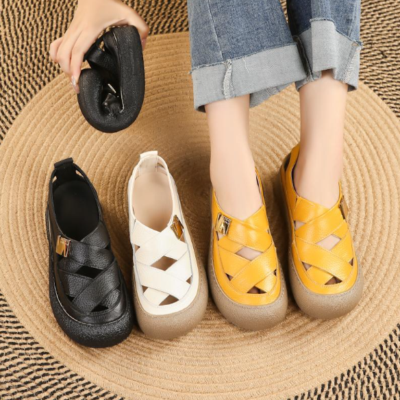 Zapatos de Piel Suaves y Cómodos para Mujer