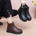 Botines de piel suave con forro de lana
