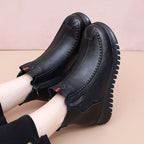 Botines de piel suave con forro de lana