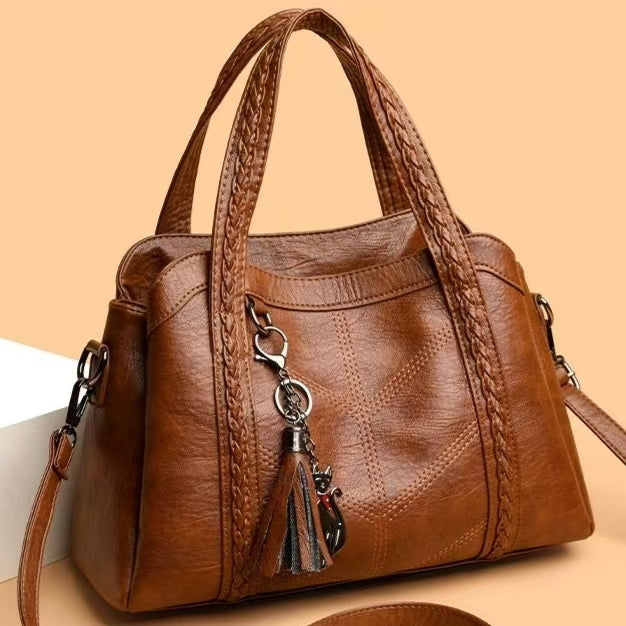 Bolsa de Mano Café Elegante para Mujer
