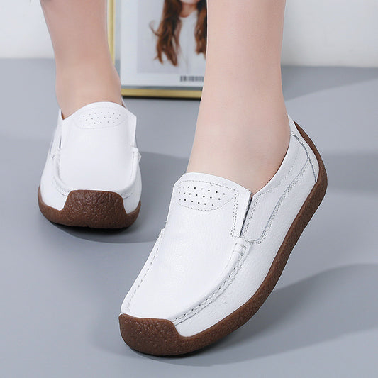 Zapatos planos de piel suave