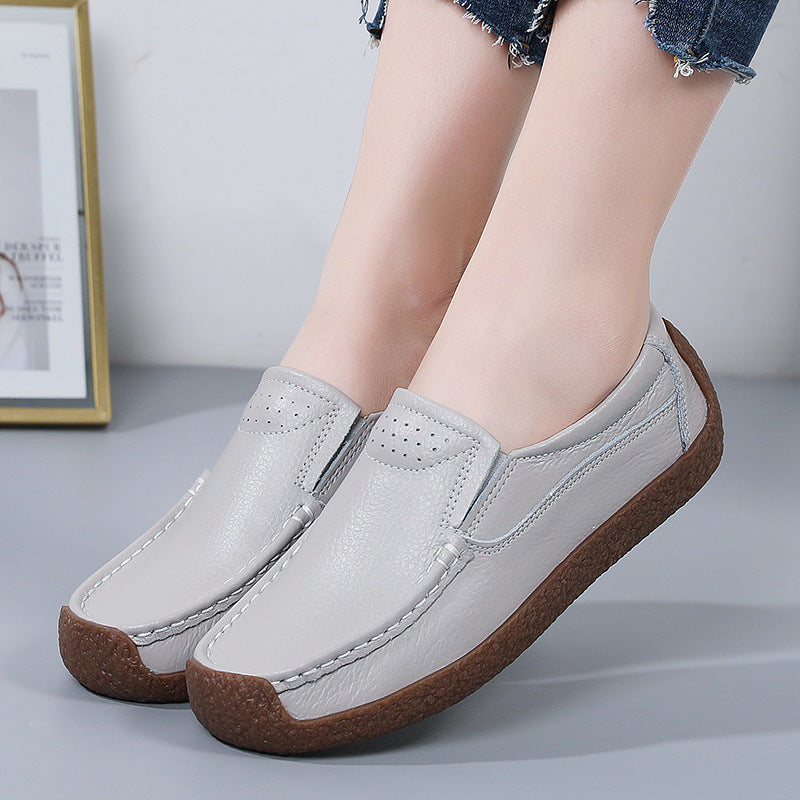 Zapatos planos de piel suave