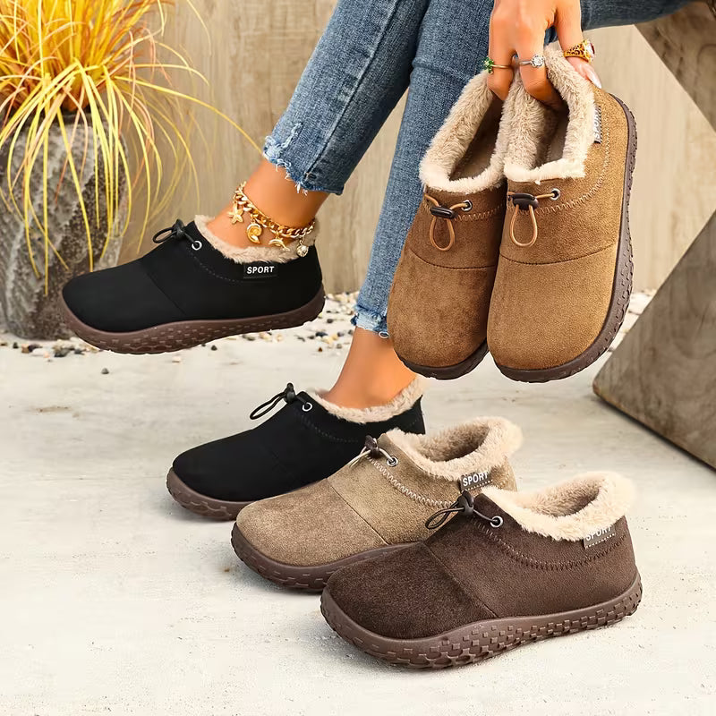 Zapatos cálidos sin cordones para mujer