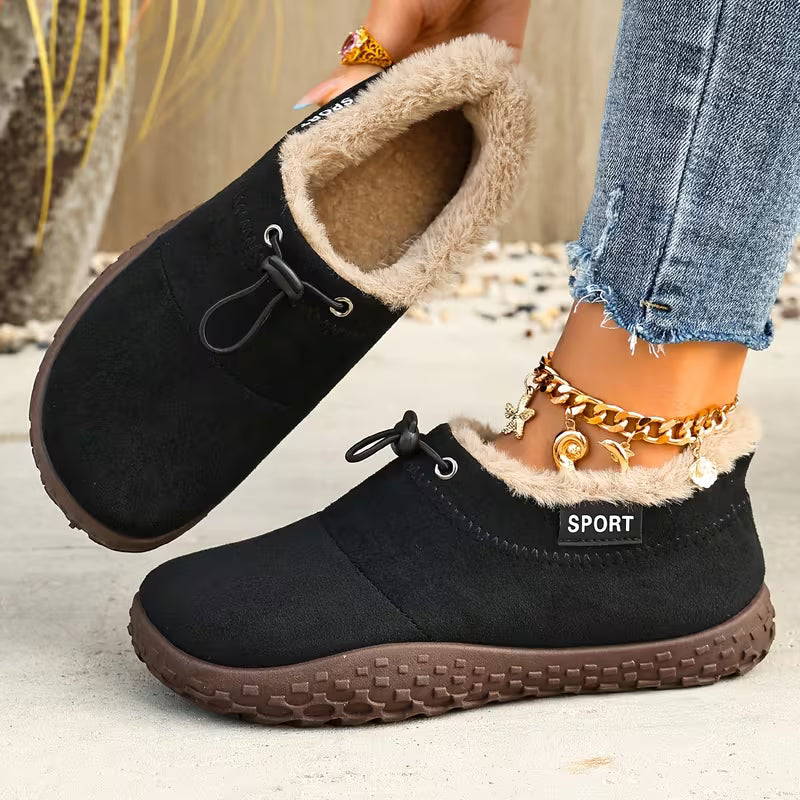 Zapatos cálidos sin cordones para mujer