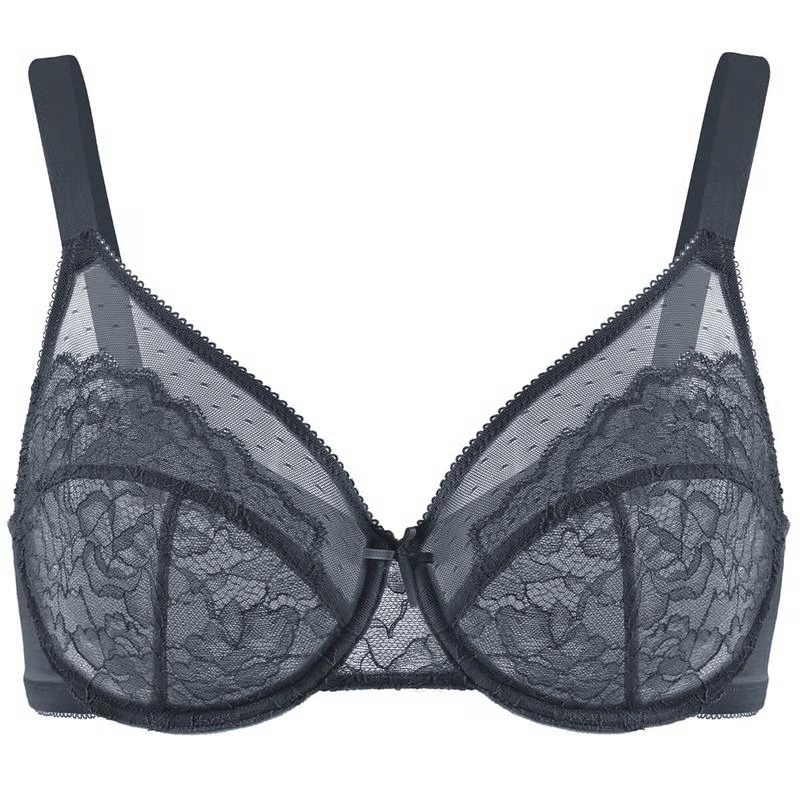 ✨HSIA Enchante Sujetador de encaje floral de talla grande con aros, sin forro, sin relleno y cobertura total Outdoorfun👙