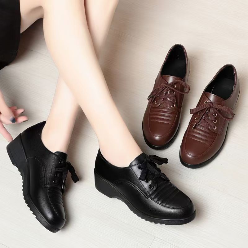 Zapatos de plataforma plisados