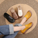 Sandalias cuero genuino orificios