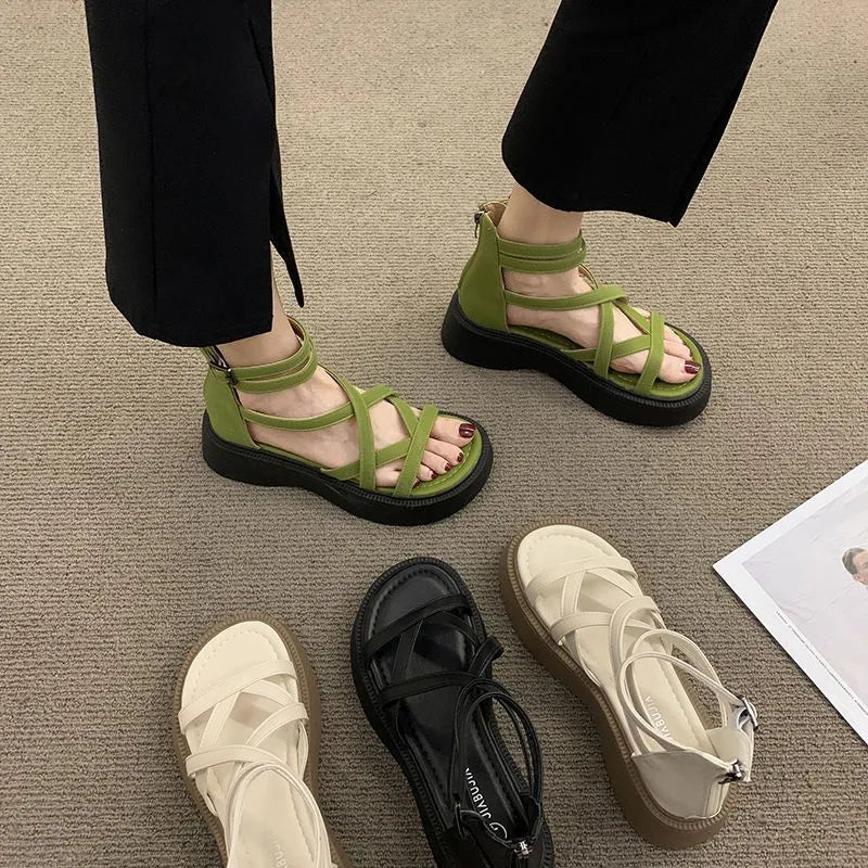 Sandalias de verano antideslizantes y cómodas de suela gruesa