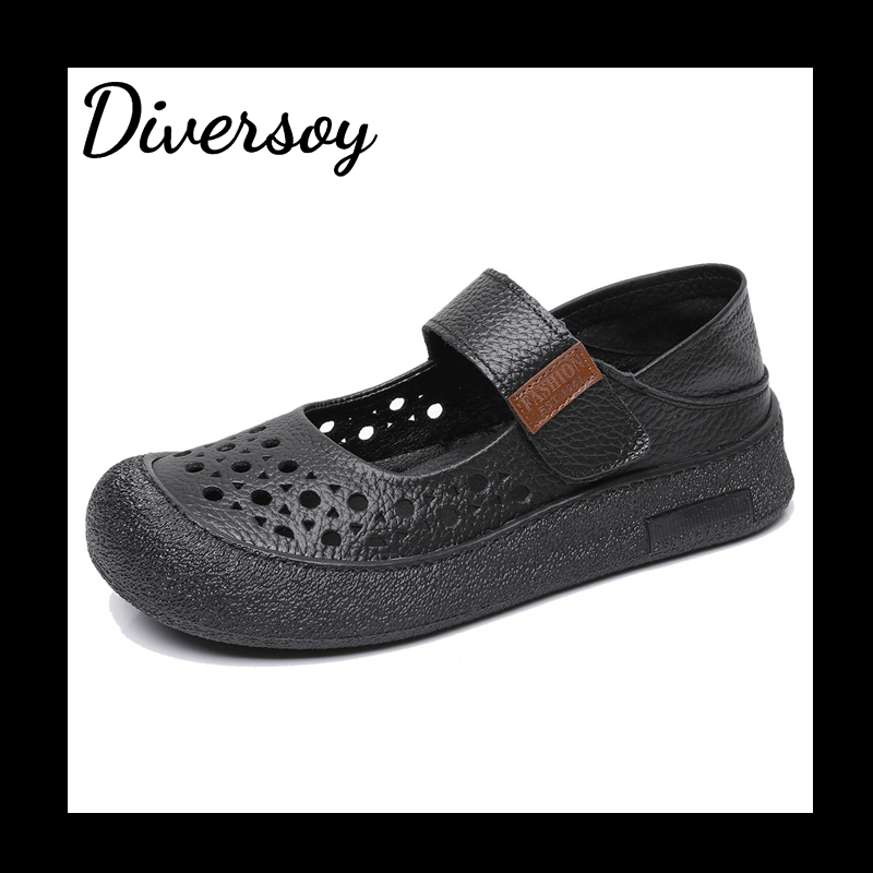 Zapatos de piel de vacuno perforada de grano superior