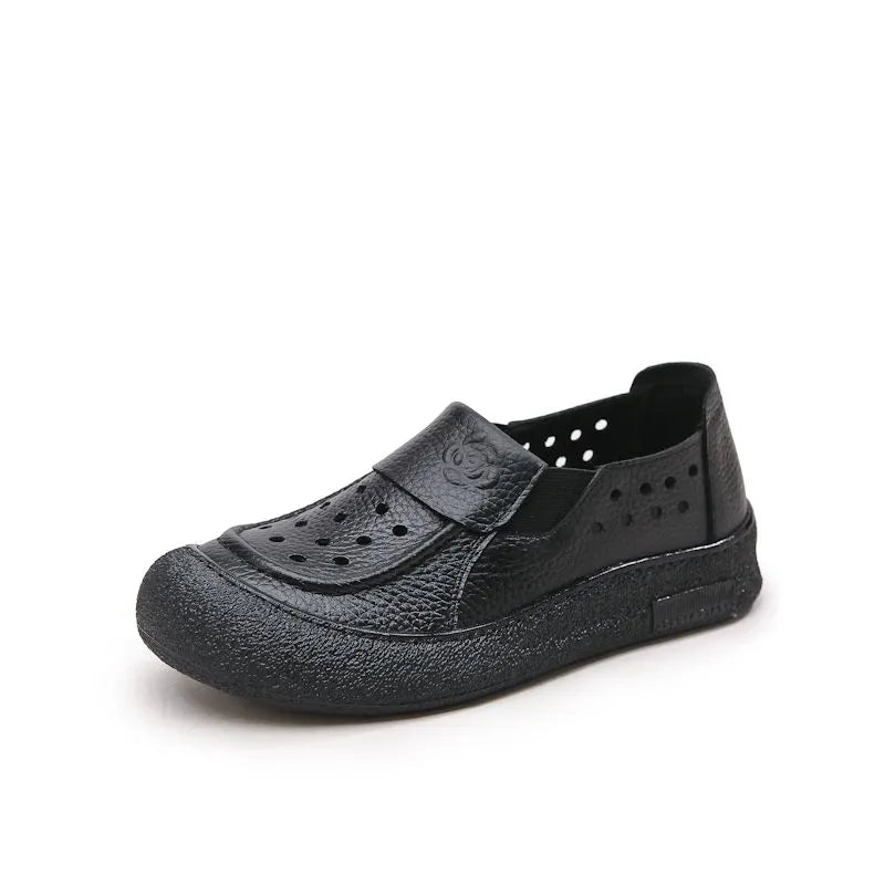 Sandalias cuero genuino orificios