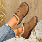 Zapatos cálidos sin cordones para mujer