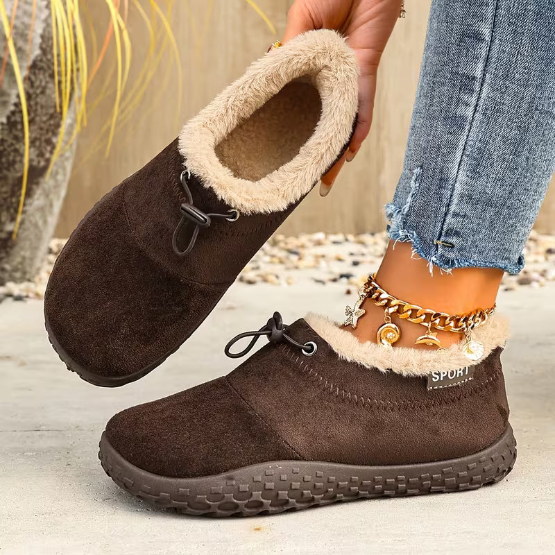 Zapatos cálidos sin cordones para mujer