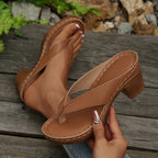 Sandalias de dedo de tacón para mujer