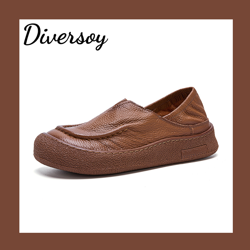 Zapatos casuales de cuero 100% genuino