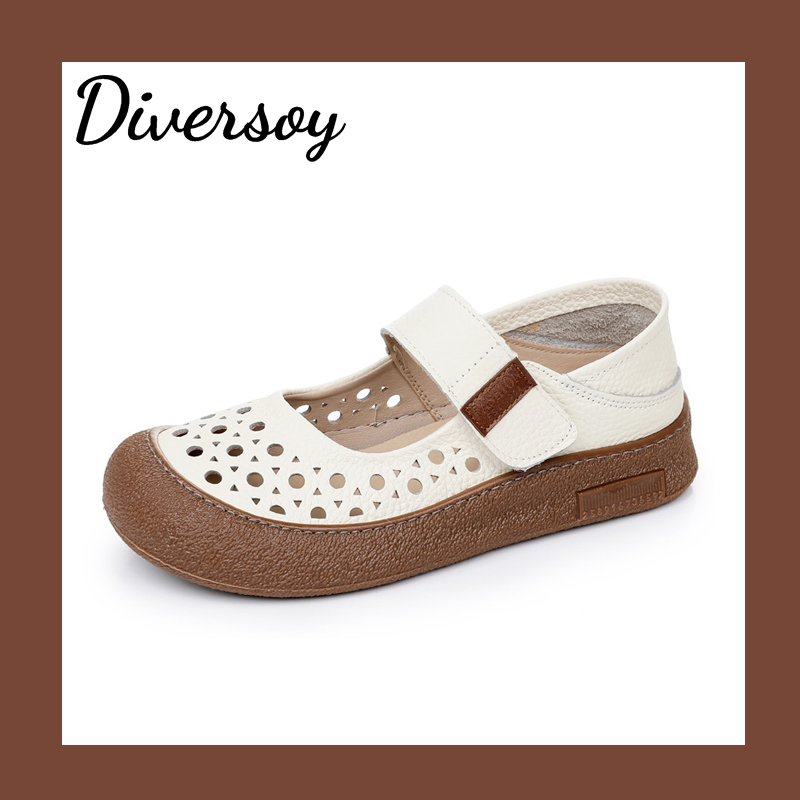 Zapatos de piel de vacuno perforada de grano superior