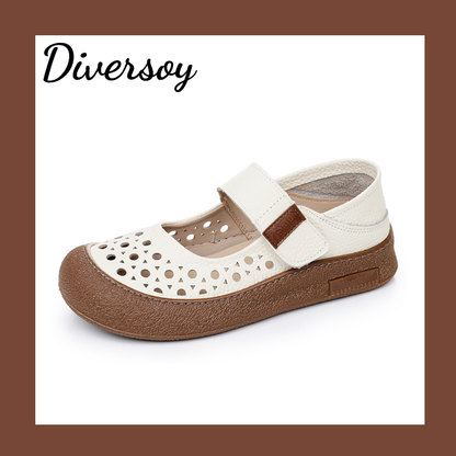 Zapatos de piel de vacuno perforada de grano superior