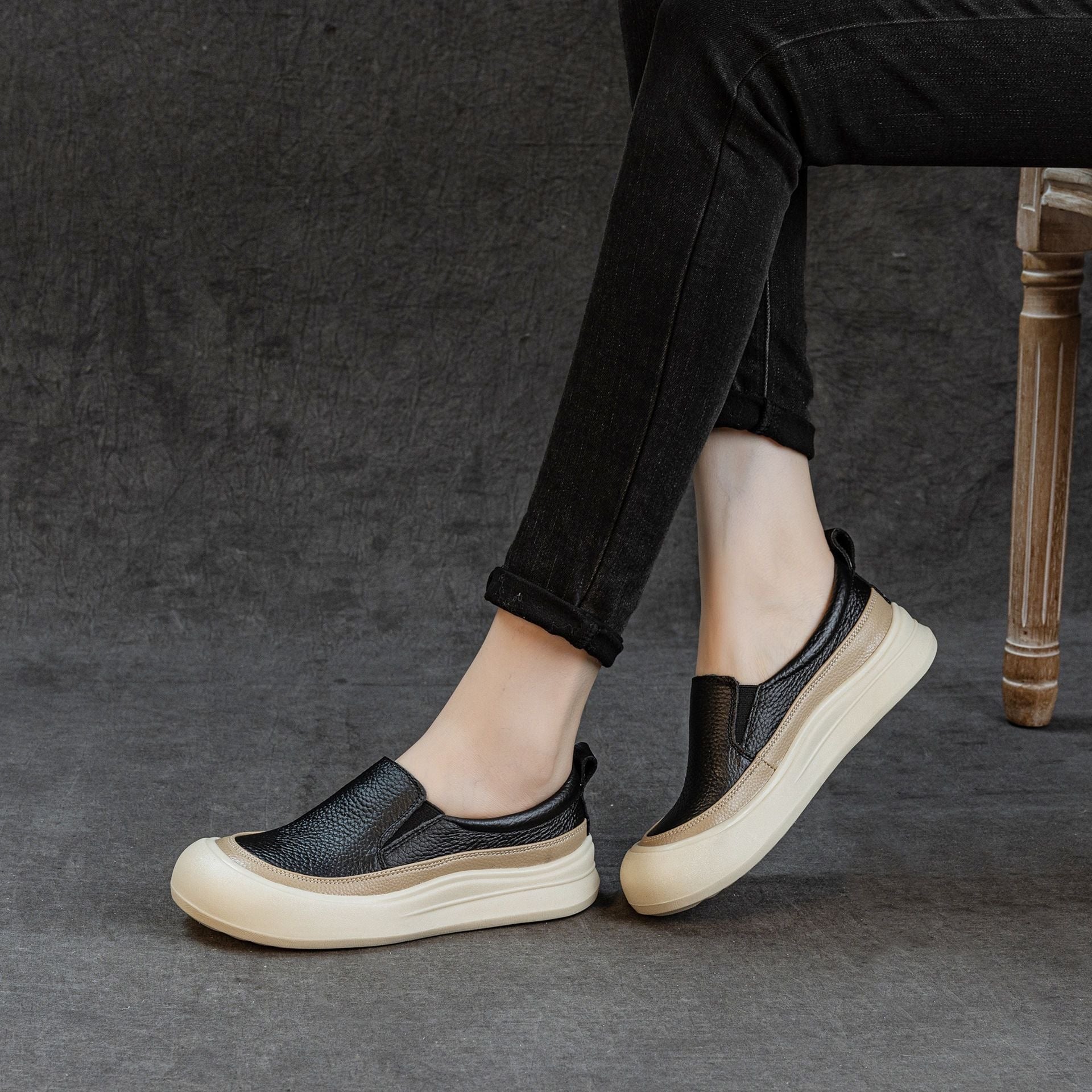 Zapatos de suela blanda 100% piel de vaca