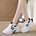 Zapatos casuales ortopédicos de plataforma de cuero