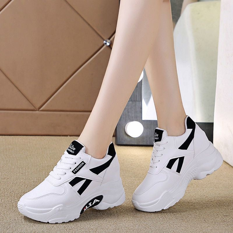 Zapatos casuales ortopédicos de plataforma de cuero
