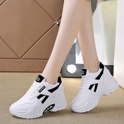 Zapatos casuales ortopédicos de plataforma de cuero