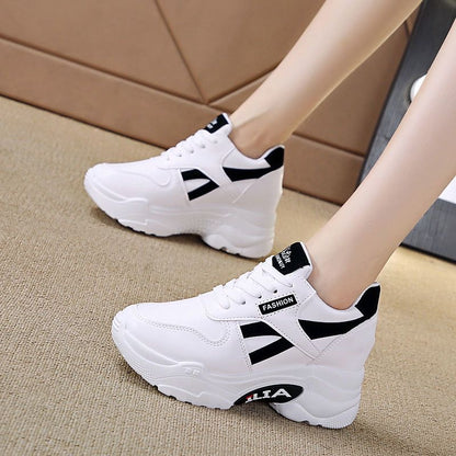 Zapatos casuales ortopédicos de plataforma de cuero