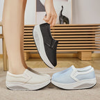 Zapatos de plataforma de malla con aumento de altura