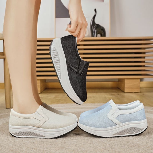 Zapatos de plataforma de malla con aumento de altura