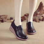 Zapatos de plataforma de piel de vacuno de grano superior
