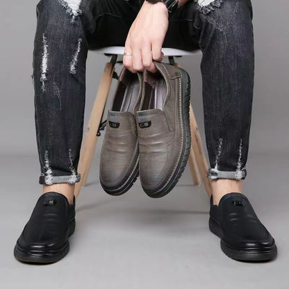 Zapatos casuales de piel suave para hombre