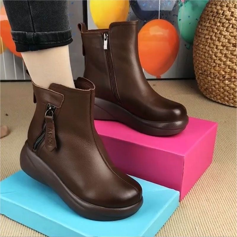 Botines Negros de Plataforma para Mujer